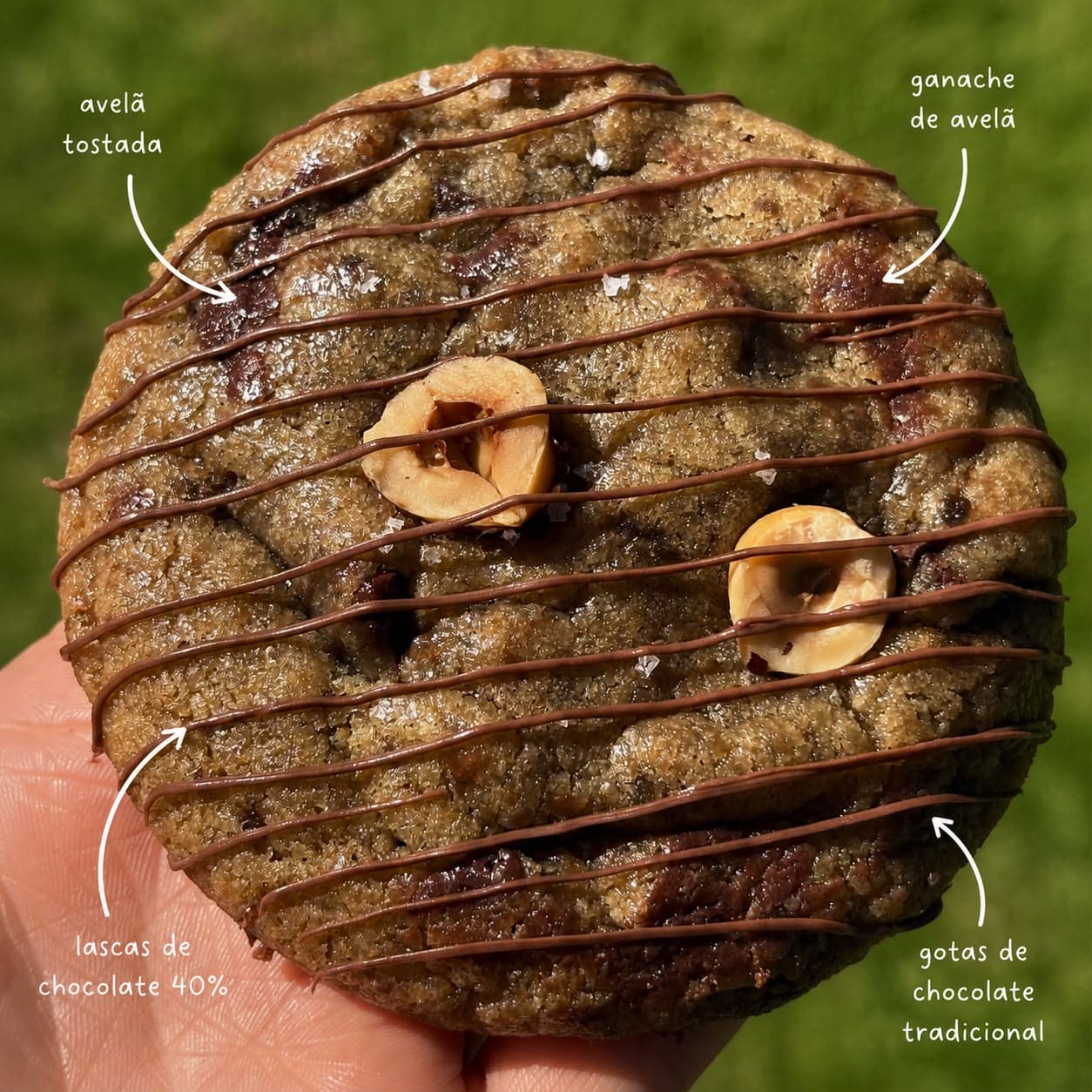 Avelã Tostada, cookie artesanal da Crumbs